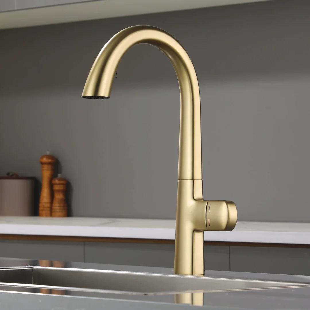 Rose Gold Pull Out Kitchen Faucet Brass Brush Nickel Sink Faucet Tap 360 Degree rotation torneira cozinha mixer tap Kitchen Tap