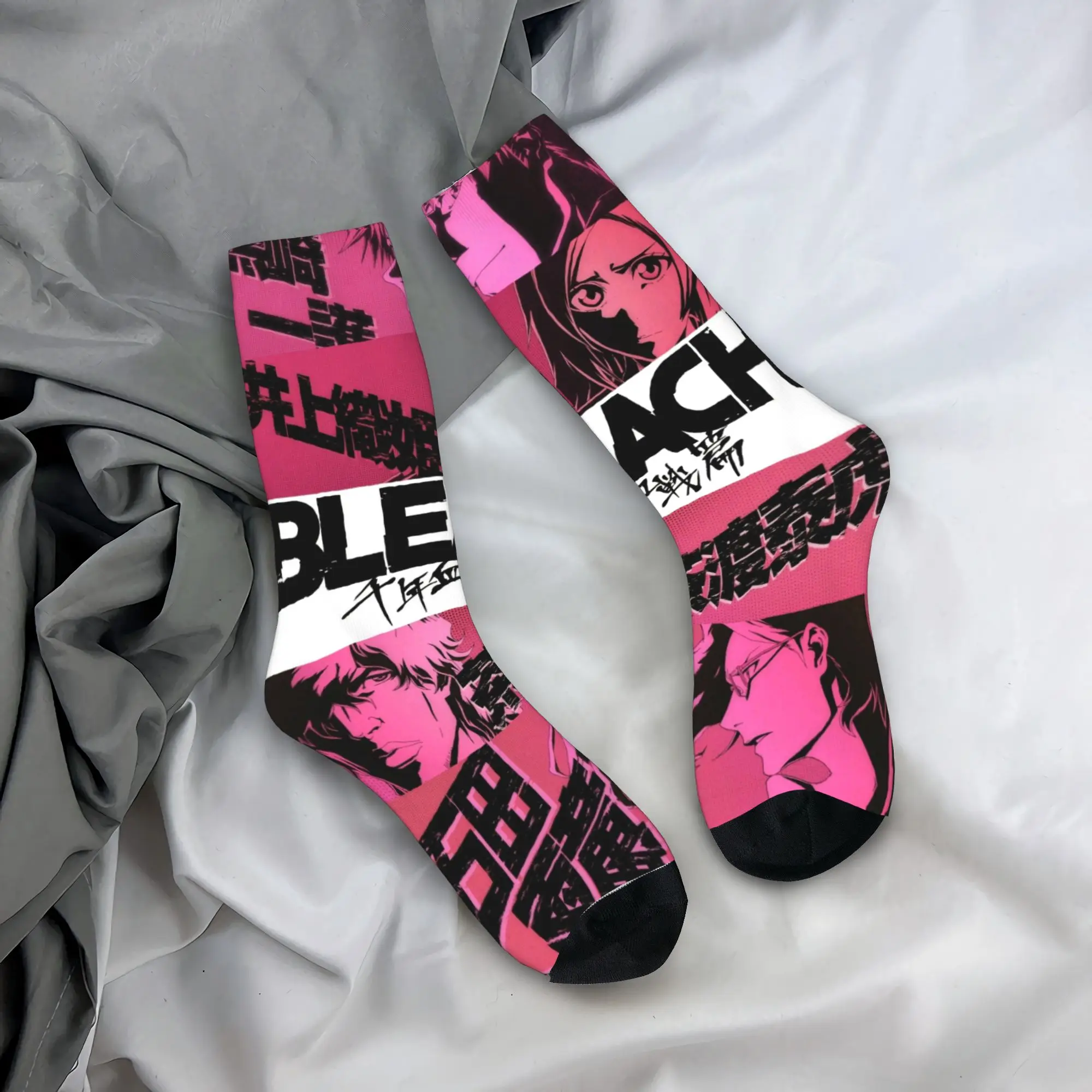 Custom Bleach Anime Men Women Crew Socks Unisex Funny  Spring Summer Autumn Winter Dress Socks