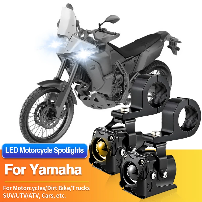 2PCS LED Universal Motorcycles Headlight Fog Light UTV ATV Car Truck for Yamaha YZF R6S/YZF R7/Zuma 50 50F 50FX 125 Zuma II 50