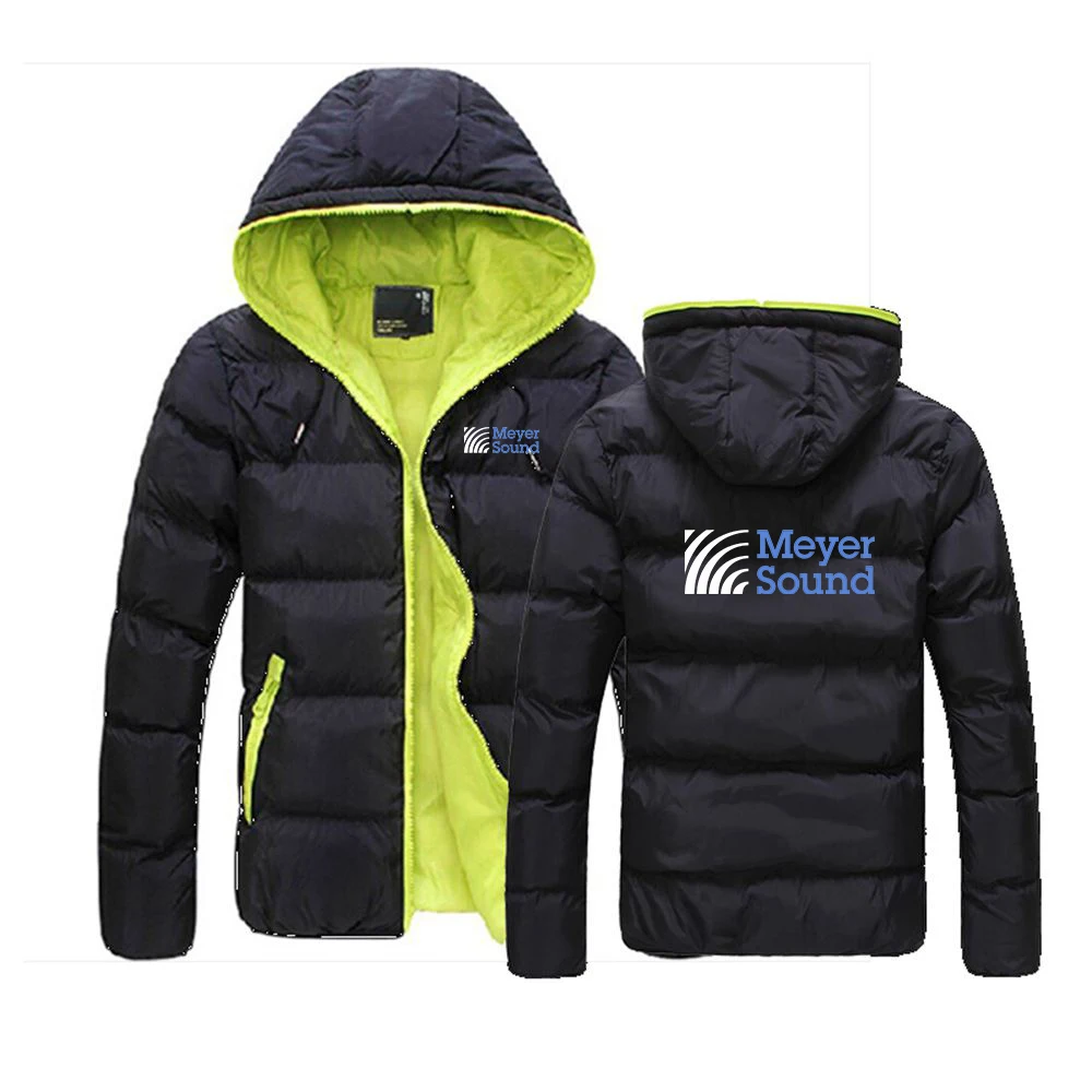 2026 Autumn Meyer Sound Logo Print Men's Hooded Zipper Control Winter Jacket Fashion Hot Sale Coat Thin Lightweight Hoodies