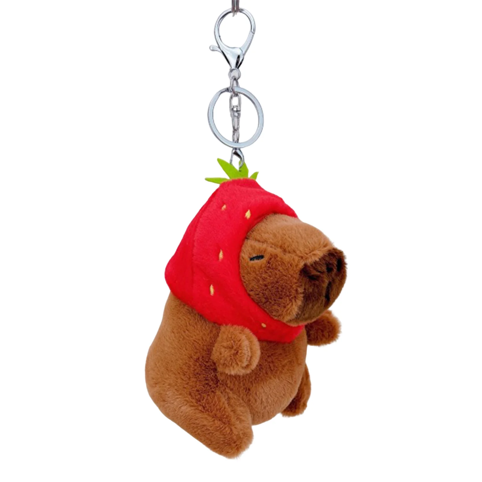 

Cute Capybara Plush Pendant Soft Stuffed Doll Convenient Easy-to-hang Plush Keychain for Kids Birthday Children's Day Gifts