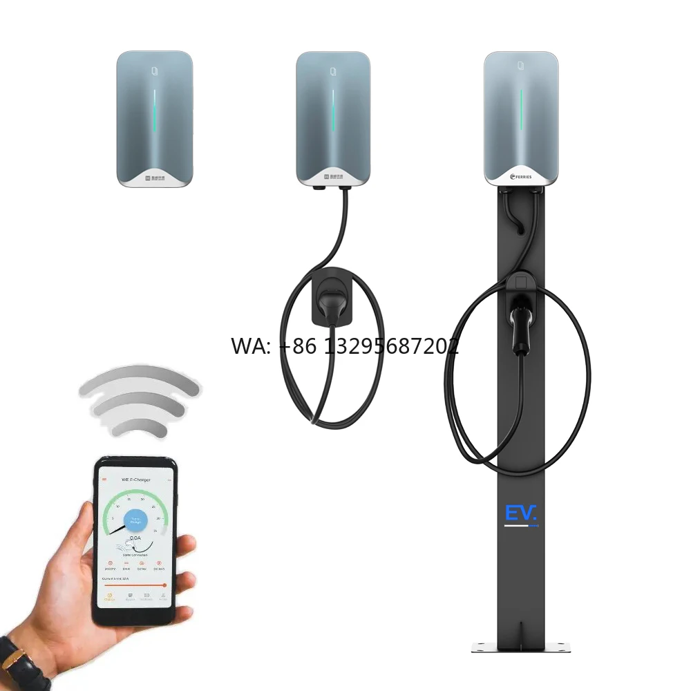 

Зарядная станция для электромобилей Mode 3, 22 кВт, 32 А, 3-фазная, настенная, Level 2, TYPE 2