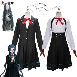 Danganronpa V3 Shirogane Tsumugi Cosplay Costume Wig Glasses Women JK Uniform Game Anime Halloween Party Suits