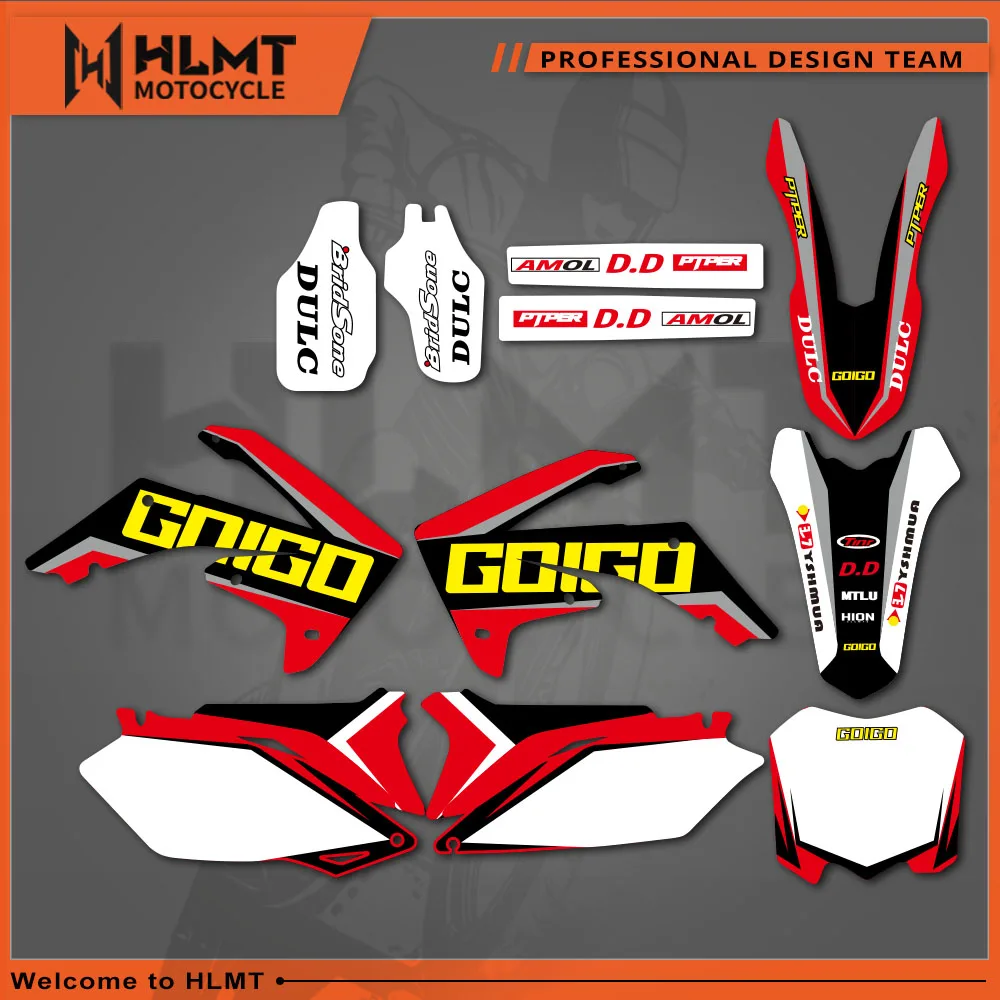 HLMT Motocross dla Honda CRF250R CRF250 2010-2012 CRF450R CRF450 2009-2012 2011 CRF 250 450R 250R 450R naklejki graficzne naklejki