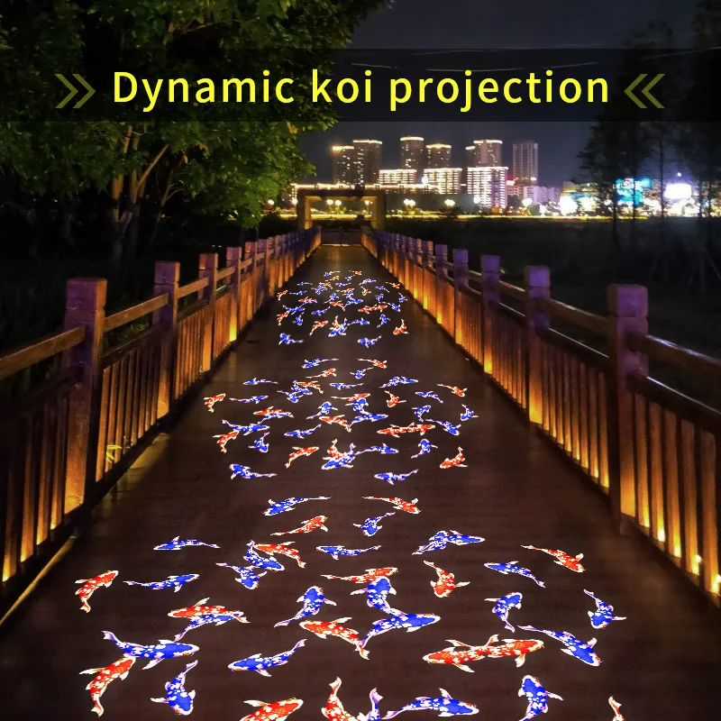 Dynamic special effects projection lights Outdoor park lighting ground atmosphere custom fish logo door head spotlights