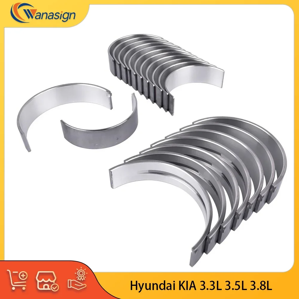 STD Engine Main Rod Bearings Kit for Hyundai KIA 3.3 3.5 3.8 L V6 24V DOHC GAS G6DA G6DB G6DC G6DH G4DG 3.3L 3.5L 3.8L 2006-2016