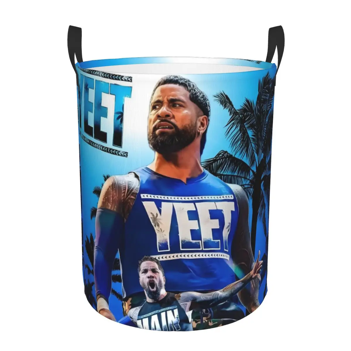 Cesto para la colada personalizado Jey Uso Yeet Art, cesta grande para almacenamiento de ropa, contenedor de juguetes con foto de coco Retro, organizador para niño y niña