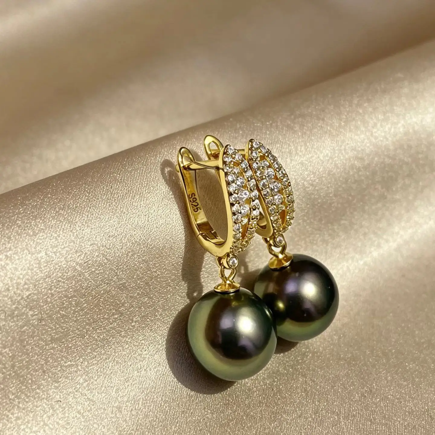 

Wholesale S925 Sterling Silver Earrings Mount Findings Settings Base Mounting Parts Accessory for 10-11mm Pearls 5 pairs/lot