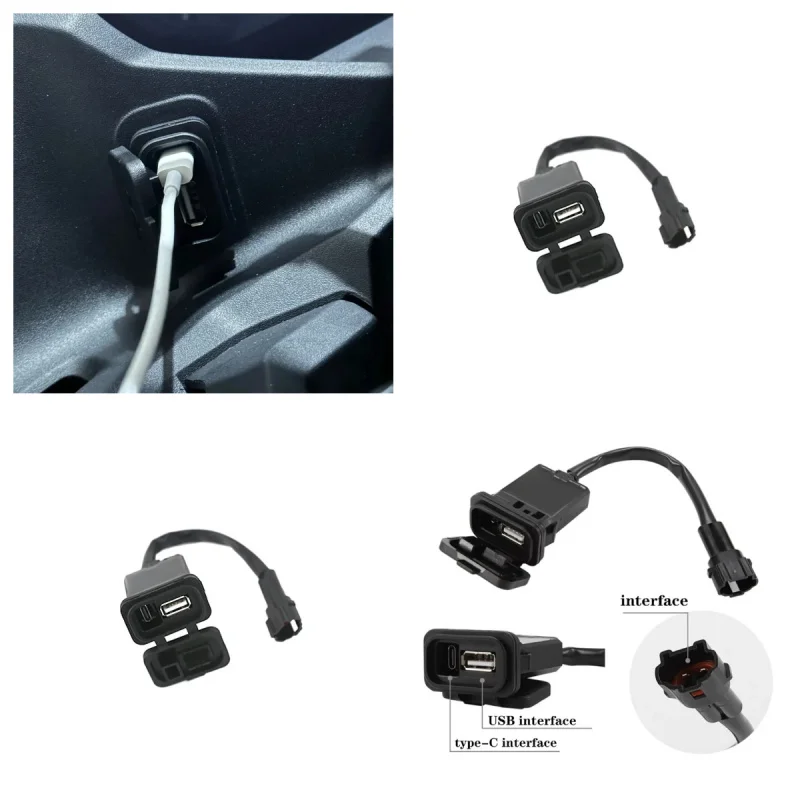 

For CFMOTO motorcycle accessories 450SR 450SRS XO Baboon 800NK new style250SR modified USB plug 450SR Type-C USB interface