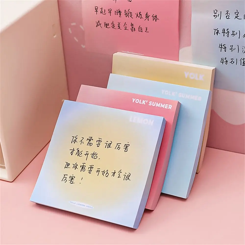 50Sheets/Pack Notepad Paper Stationery Scrapbooking Writing Paper Gradient Color Memo Pads Bookmark Notebook Sticky Notes