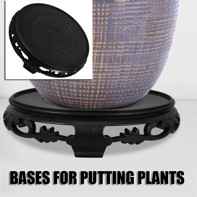

High-legged Flower Pot Tray Durable Plastic Planter Drainage Garden Trays Round Pp Bottom Watering Plant Bases