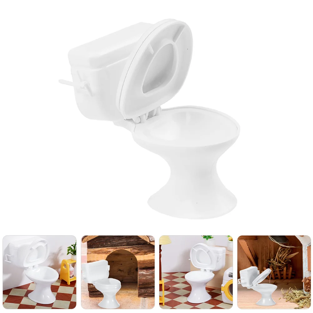 

Toilet Mini for House Miniature Model Furniture Potty Bathroom Accessories Dollhouse Miniatures Toy