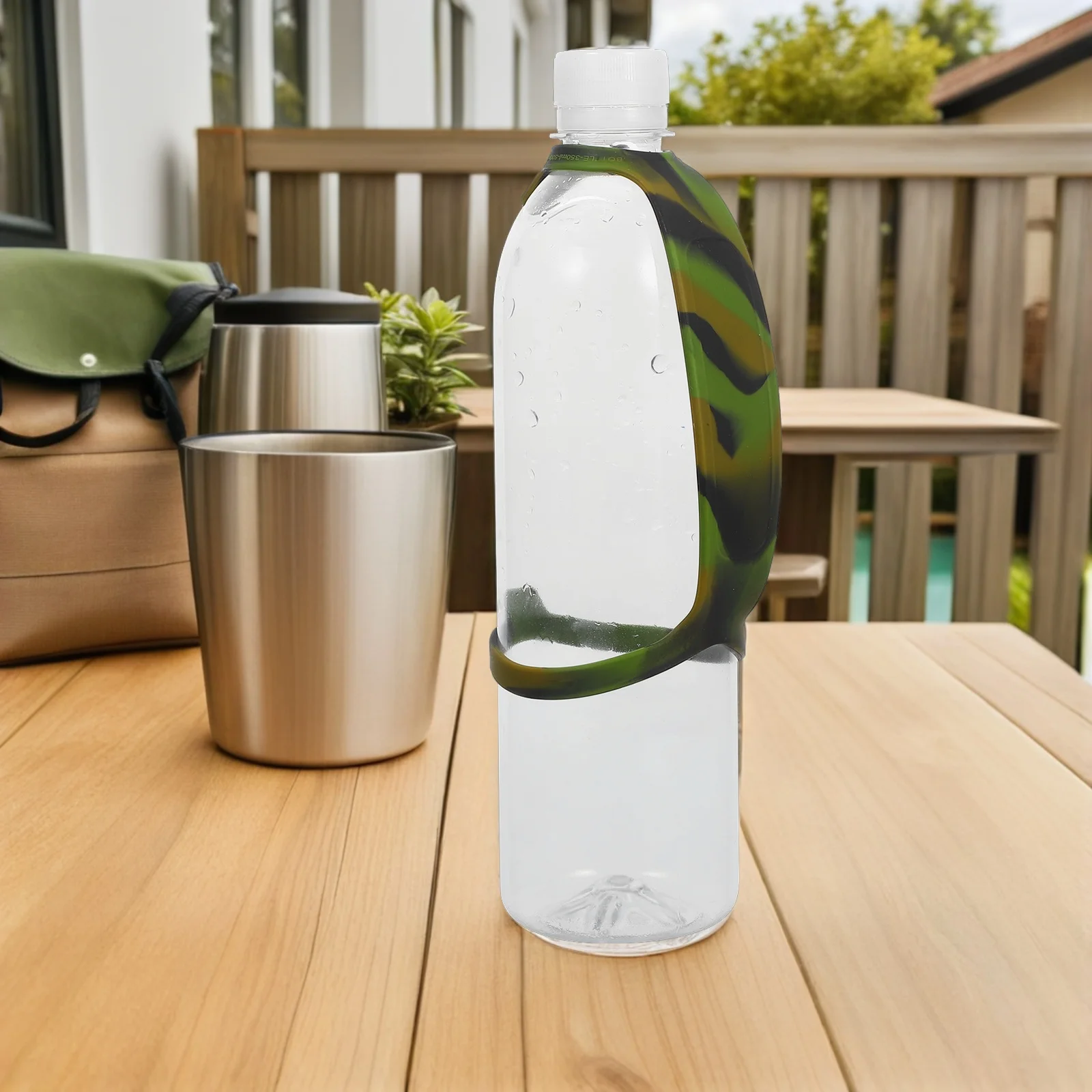 

4pcs Water Bottle Grip Band Silicone Bottle Holder Strap For Sports Bike Gym Jogging Outdoor Handheld Ring For Plastic Bottles