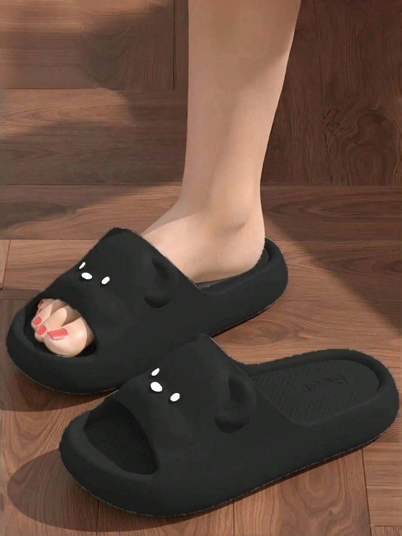 

Cute Couple Slippers, Fashionable New Lightweight Design Suitable For Home, Indoor, Bedroom, Bathroom, Room, Outdoor Wear All Season, Cartoon Summer Ladies' House Slippers, Thick Sole, Non-Slip, Flat, Indoor Slippers, Comfortable Slippers, Room Shoes, Men