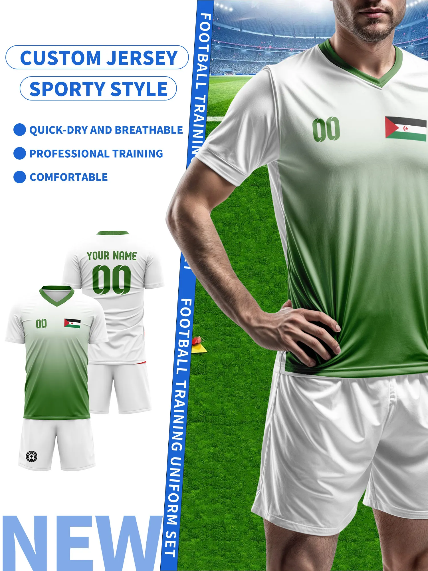 

Создайте свой собственный футбольный джерси | Индивидуальное имя и номер | Дышащая футболка для тренировок по футболу, футбольная форма в европейском стиле на заказ ﻿