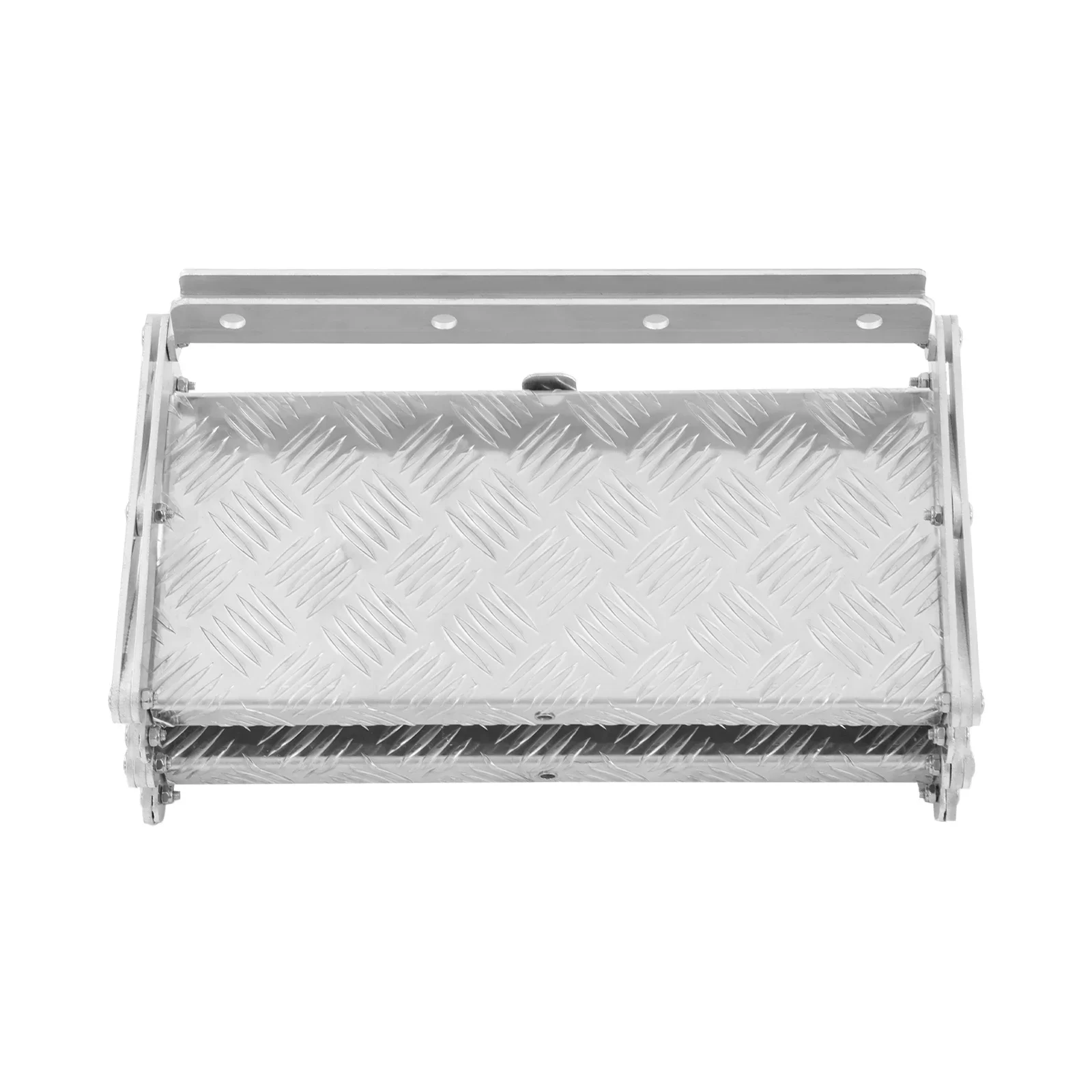 2 Steps Foldable Step Ladder, 17 inch Wide Aluminum Alloy Scissor Stairs, for RV, Camper, Attics, Warehouses, Total Load 110kg