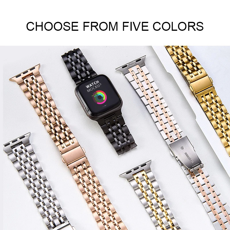 Metal Strap For Apple Watch Ultra 49mm 9 8 7 45mm 41mm Stainless Steel Bracelet For IWatch 6 5SE 3 44mm 42mm 40 38mm Wristband