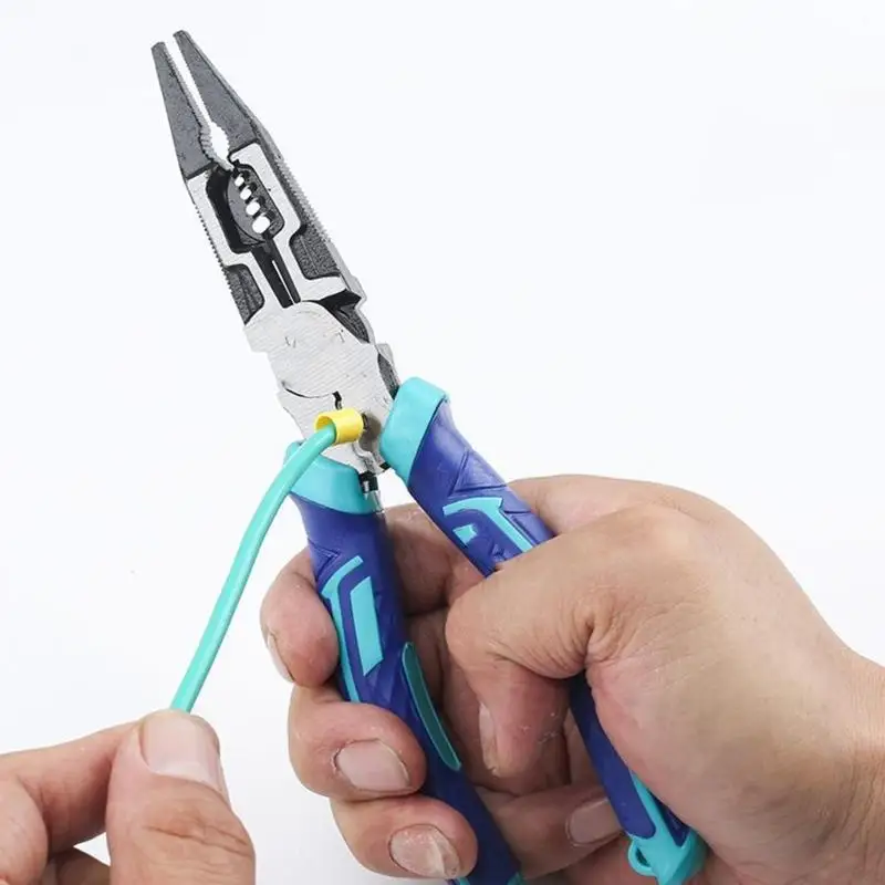 3 في 1 أداة قطع سلك الجريمة القاطع مع قمة الدقة قطربة المعادن قبضة المريحة للمعادن لإصلاح المنزل الكهربائي 0xxb