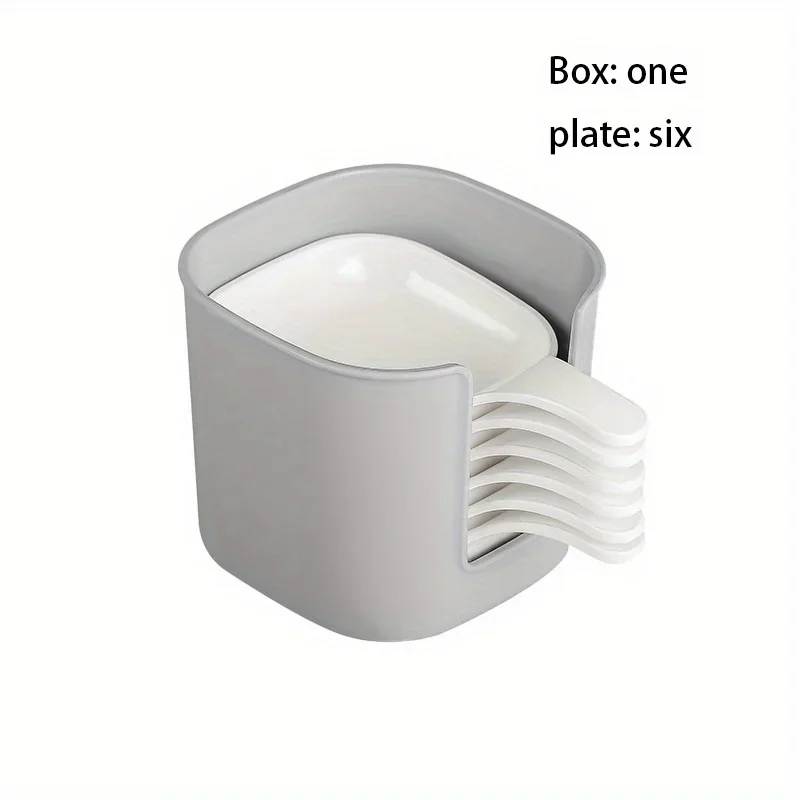 6pcs Dipping Plate Barbecue Vinegar Plate Seasoning Dry Plate Spit Bone Plate Household Pickles Small Plate Tableware Set