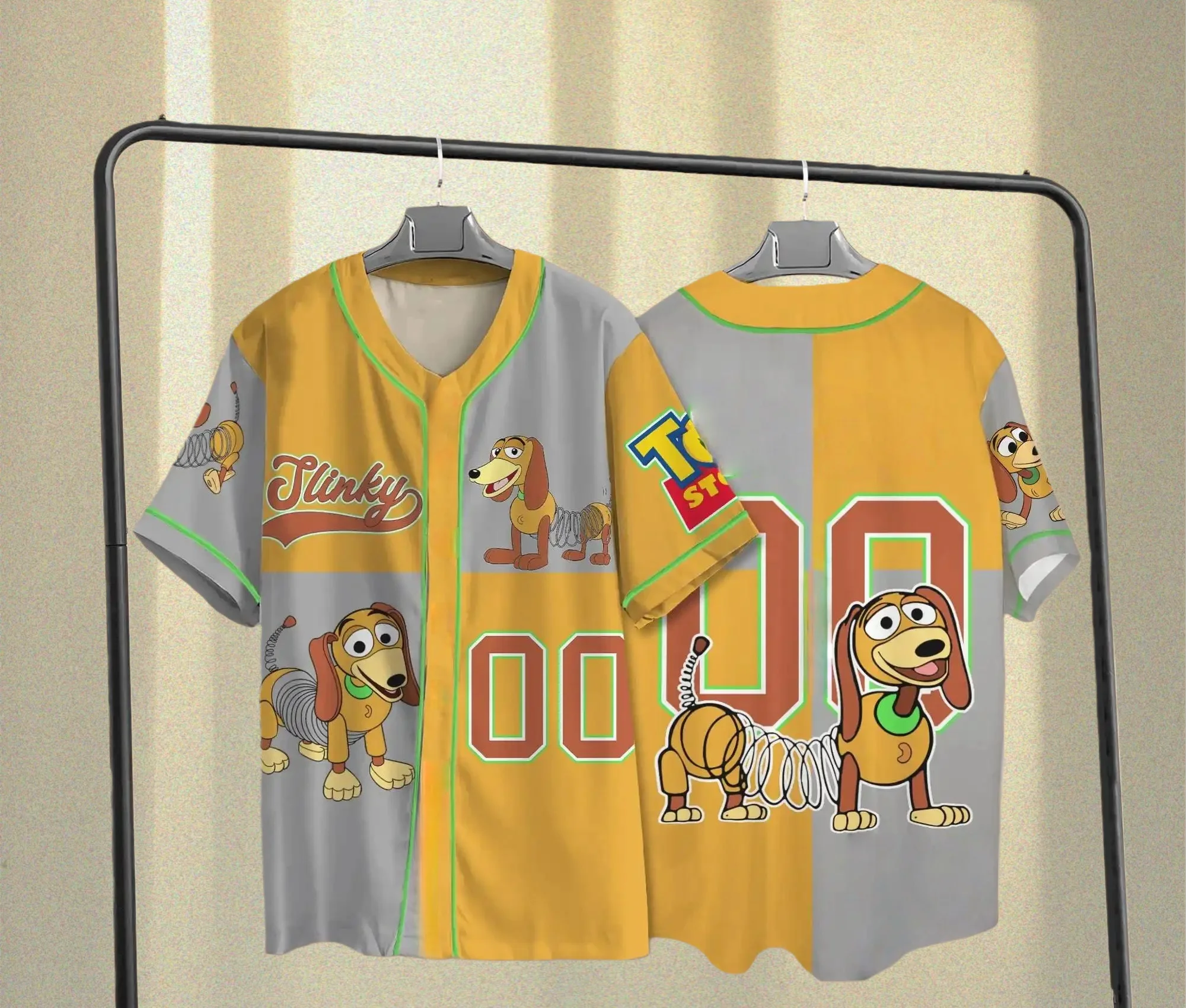 2025 مجموعة ديزني توي ستوري البيسبول جيرسي اختر شخصيات لعبة قمصان اسم مخصص للأطفال والشباب والكبار جيرسي Camicia Uomo #3