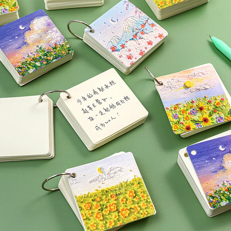 Blank Word Card Handwritten Card Memo Creative Simplicity Note Pad Mini Memo Pad Notebook Portable Flashcards Kawaii Stationery