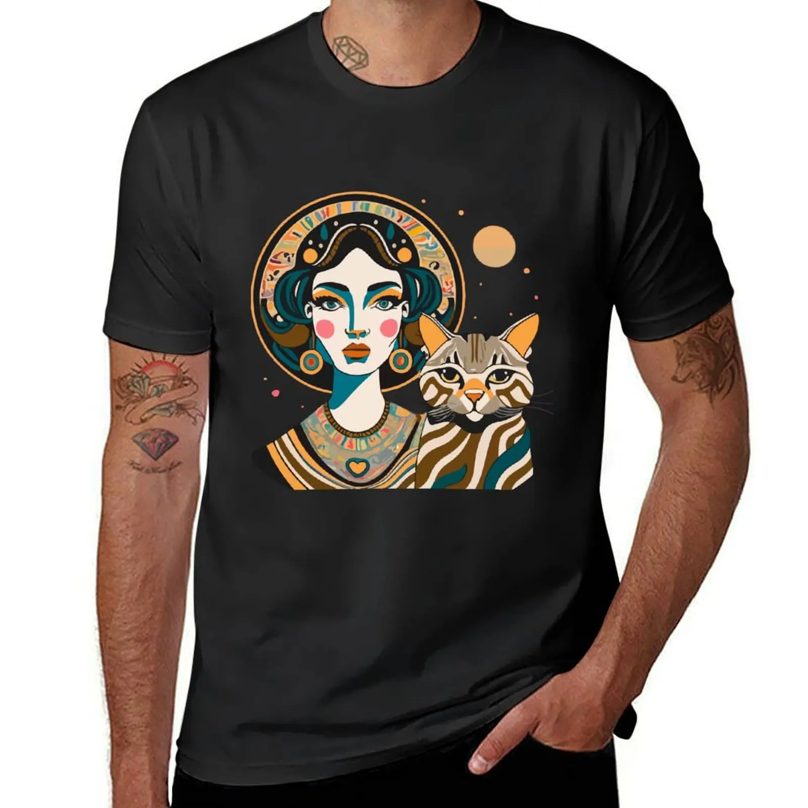 Woman in the style of Gustav Klimt T-Shirt korean fashion shirts graphic tees quick drying tops mens graphic t-shirts funny