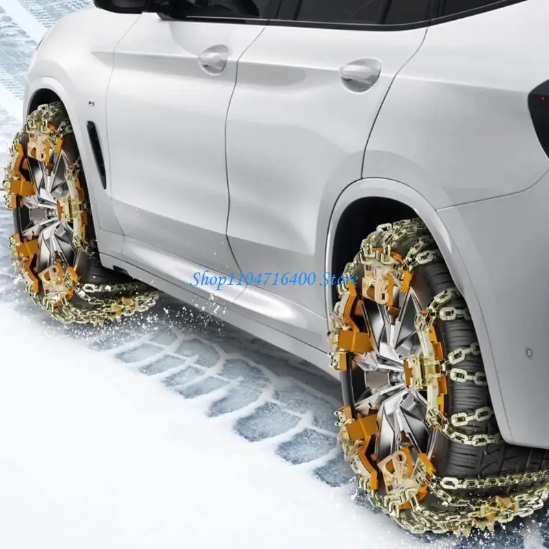 

y1gd 6 Pieces Steel Winter Chains Enhanced Grip Snow Ice All Vehicles