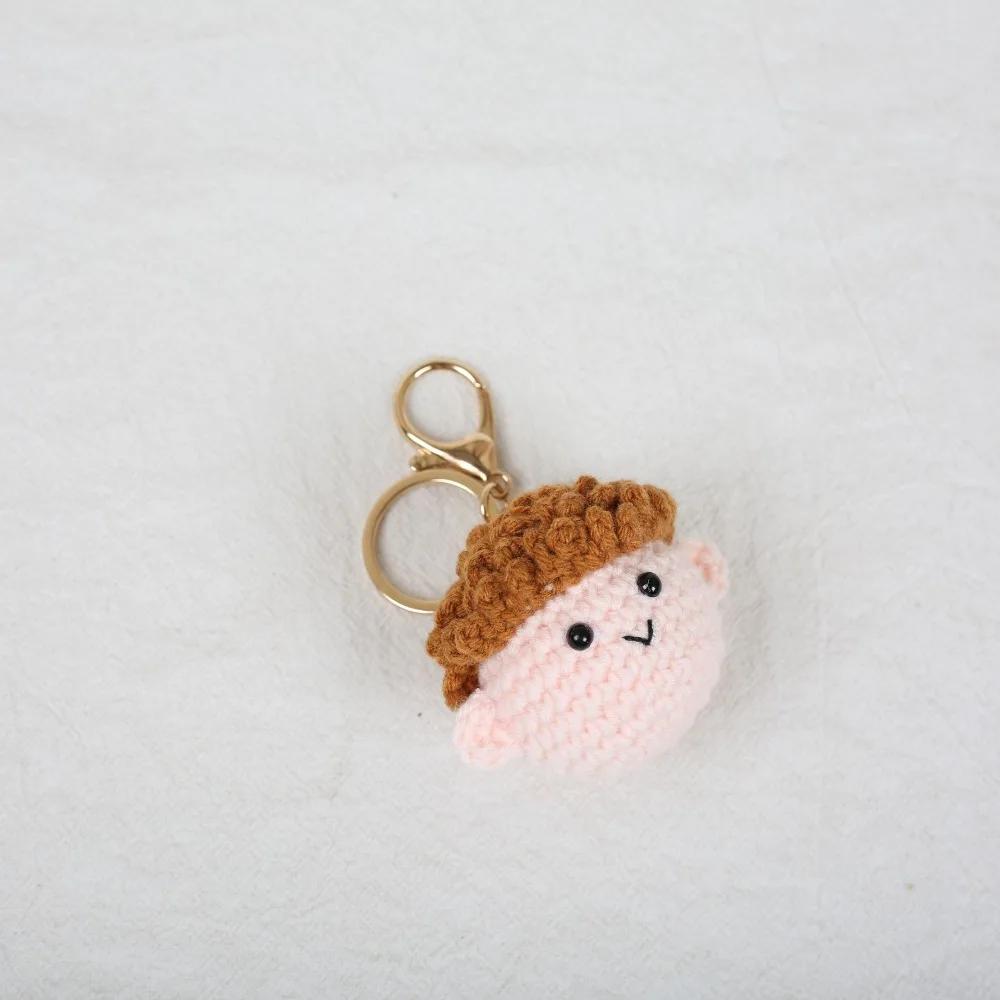 Handmaking Crochet Graduation Doll Hanging Ornament Soft Wool Knitted Key Ring Woven Doll Mini Knitted Doll for Students