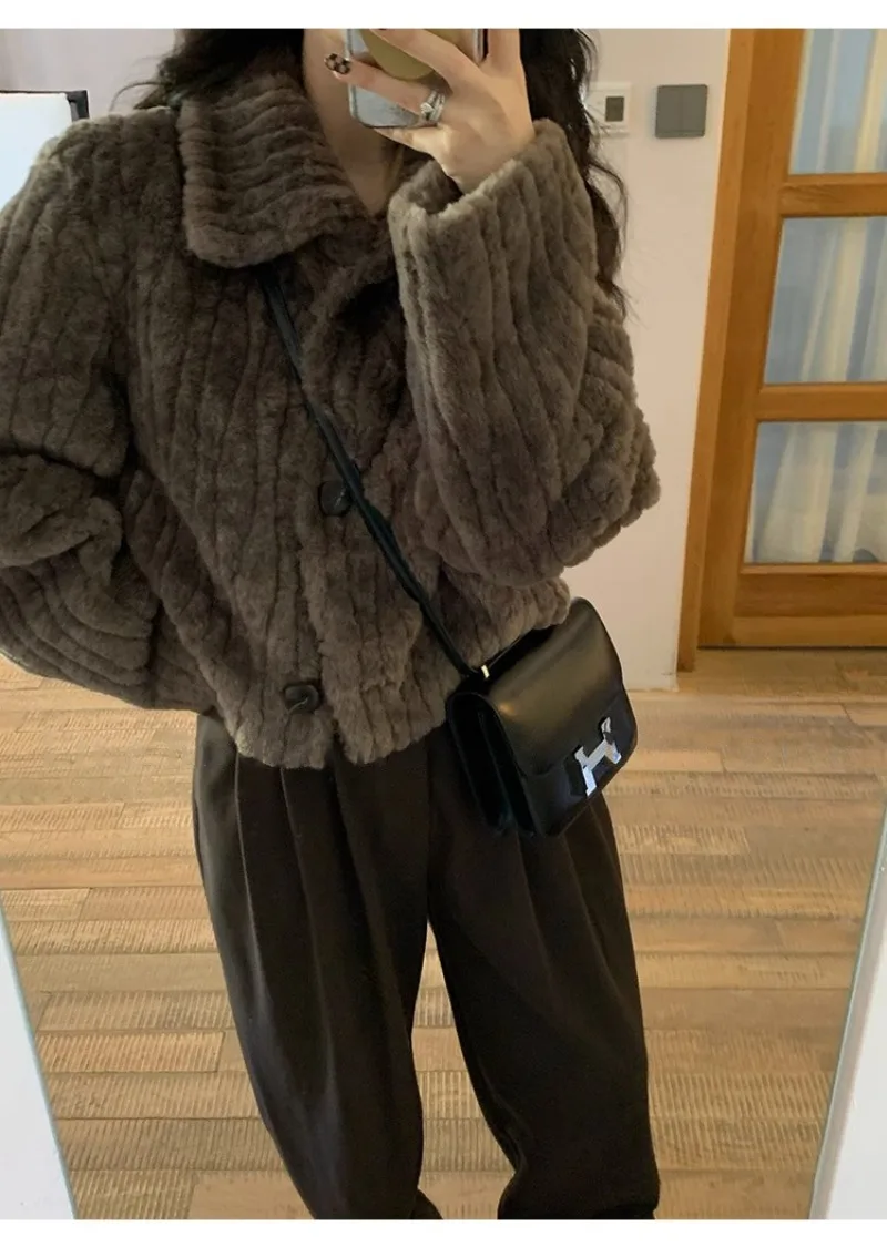 Winter Warm thickening Coats Women Fashion Streetwear Korean Padded Cotton Outerwear Woman Stand Collar Cropped Jacket Female