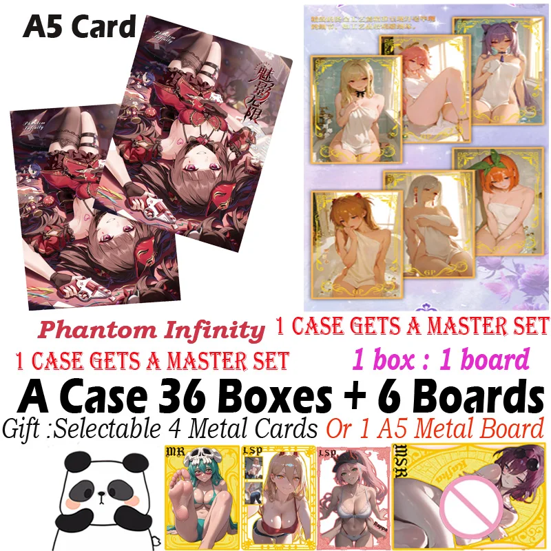 

New A5 Size Goddess Card "Phantom Infinity" Hobby Waifu Board Genshin Collection Doujin Hutao Ganyu Rare Card Toy Gift