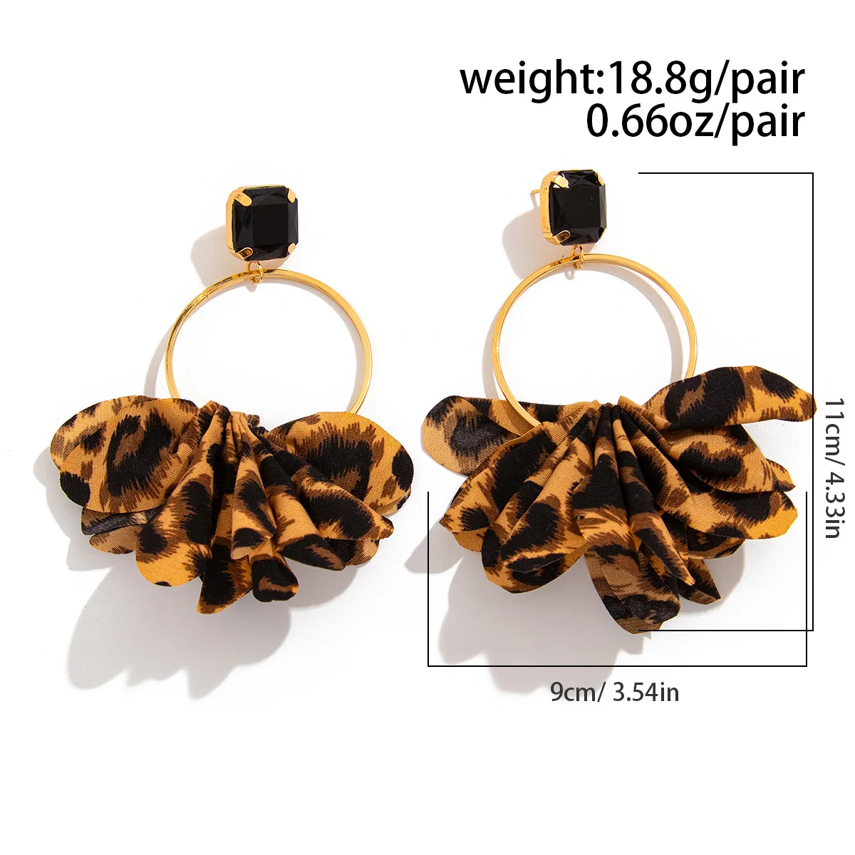 Metaliczne wiszące kolczyki Zestaw biżuterii Duże obręcze Akcesoria modowe Obręcze Kobiety Leopard Print Luksusowa jakość Dangle Nowość