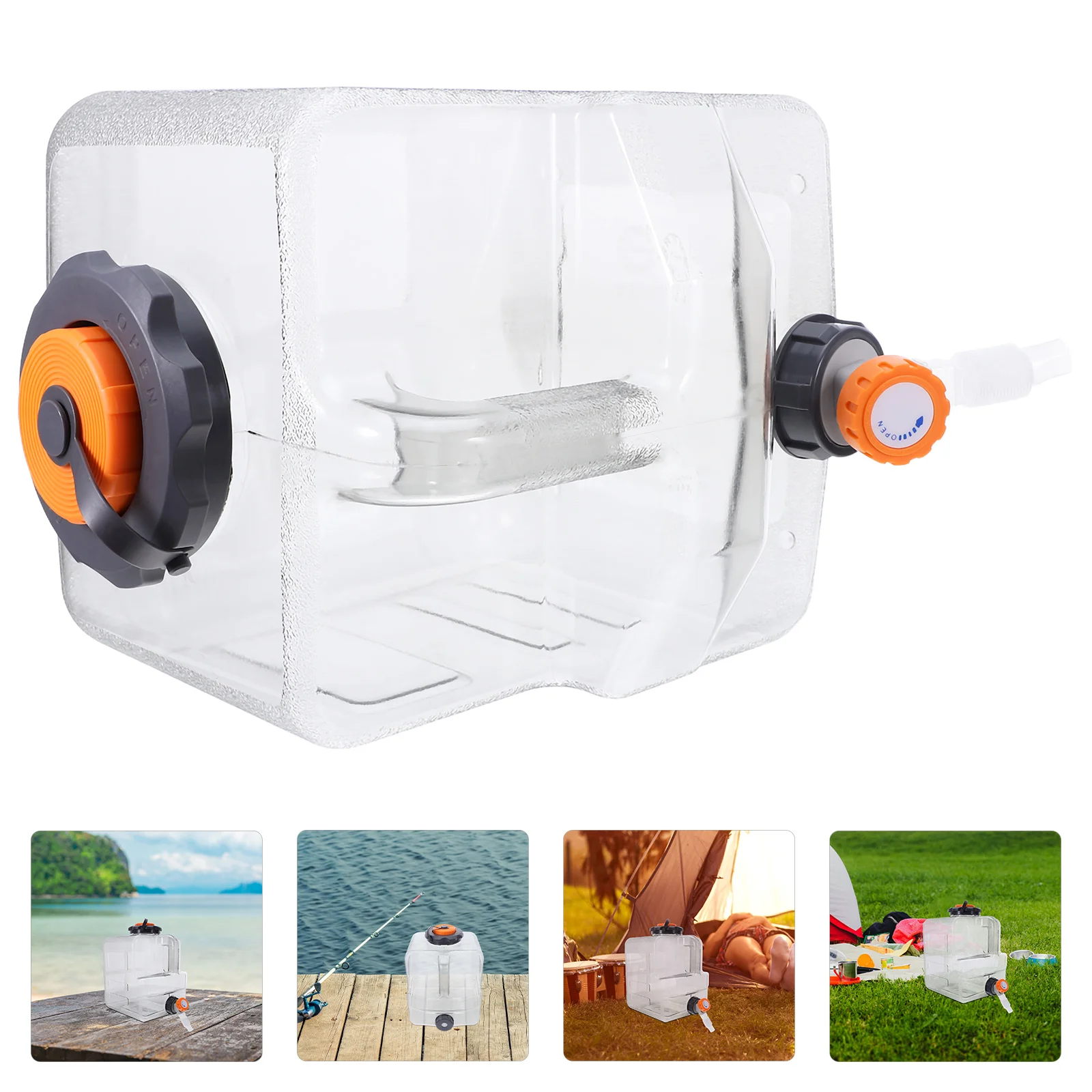 

12L Outdoor Portable Water Container Pc Leakproof Spigot Extended Pipe Camping Water Carrier for Parties Bbqs Hiking Emergency