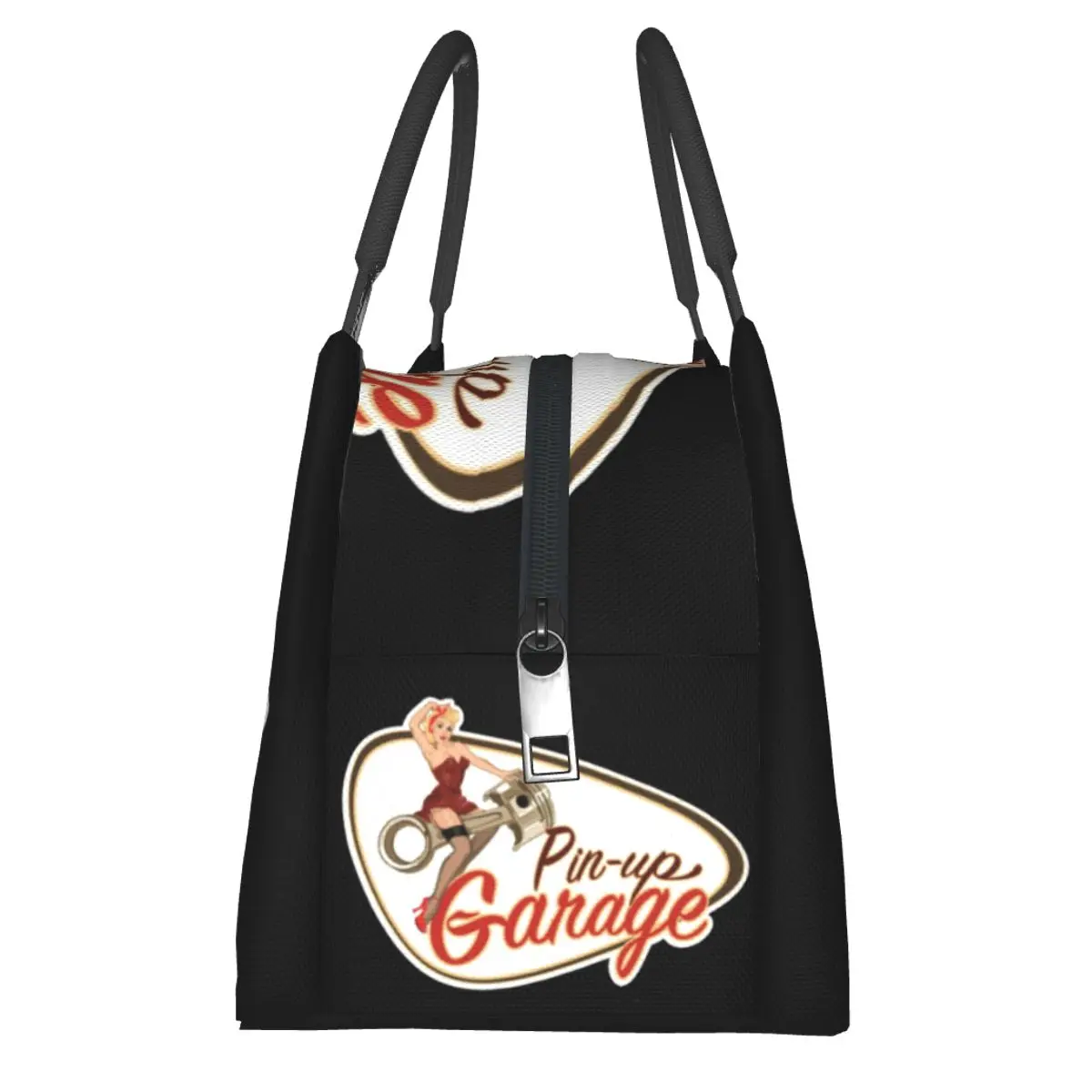 Pin Up Garage Retro Rockabilly Design Lunch Bags, Isolé, Boîte à bento, Portable, Fourre-tout, Sacs de pique-nique, Glacière pour femme, Enfant, Bureau