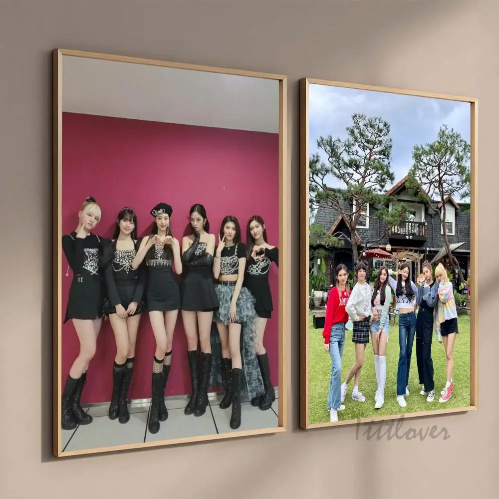 KPOP Girl Group Poster Paper Print Home Living Room IVE Bedroom Entrance Bar Restaurant Cafe Art Painting Decor