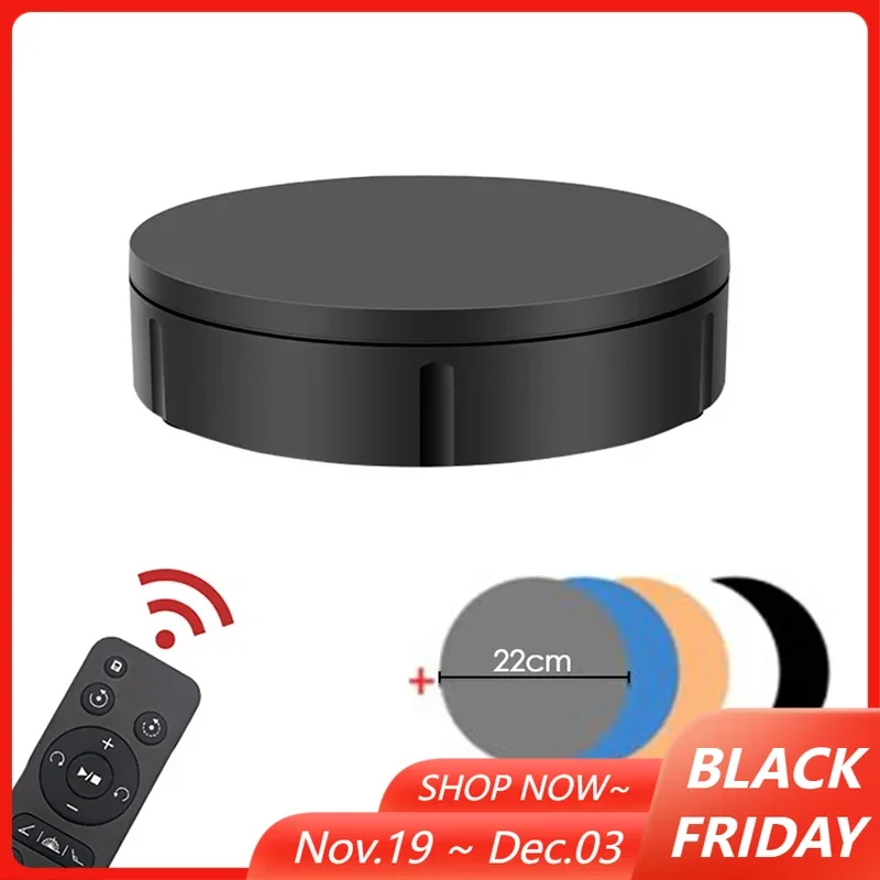 

22cm/30cm Electric Rotating Display Stand Turntable Photography Turntable Jewelry Holder for Video Shooting Props with Remote