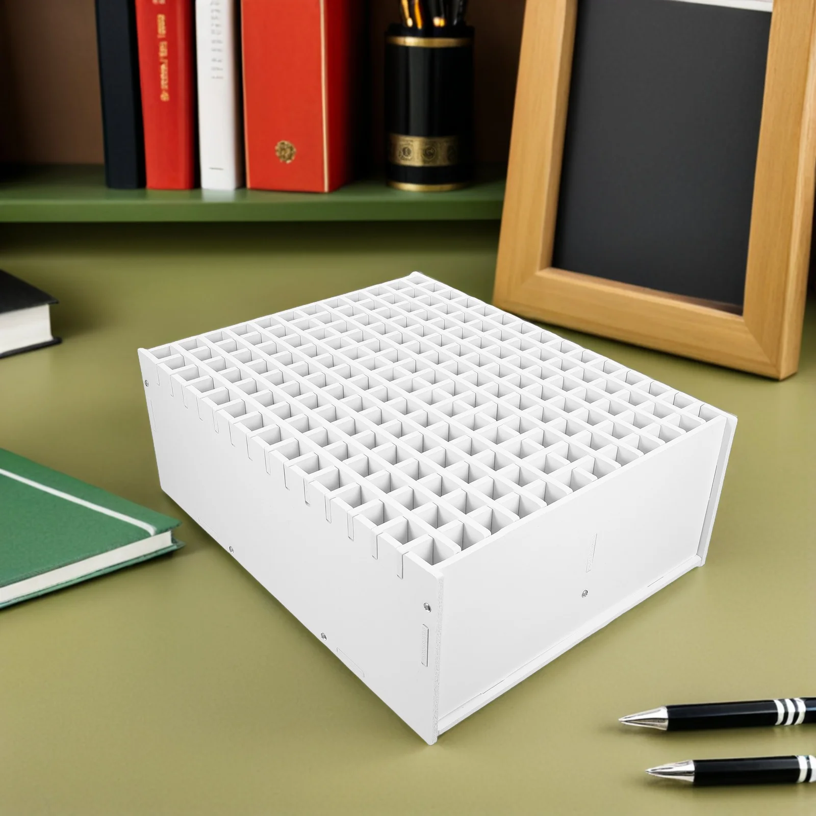 

Large Capacity Marker Pen Storage Transparent Desk Organizer For Pens Highlighters Decorative Desktop Holder - Pen Holder