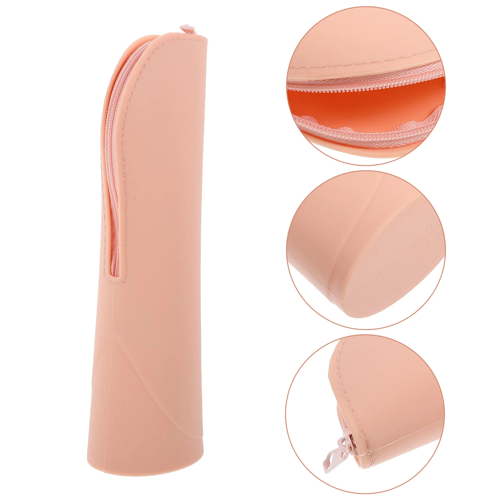 

Makeup Brush Bag Silicone Vertical Holder Soft Comfortable Travel Organizer Pouch Multifunction Makeup Brush Storage Case