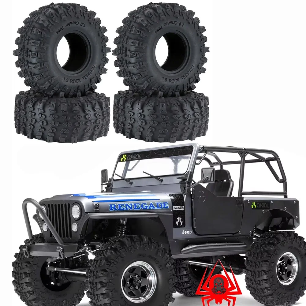 

Для 1/10 радиоуправляемого гусеничного автомобиля Traxxas Trx4 Axial Scx10 Wraith Wrangler Rc4wd Yikong Rgt 4 шт. 1,9-дюймовая резиновая шина 118*45 мм