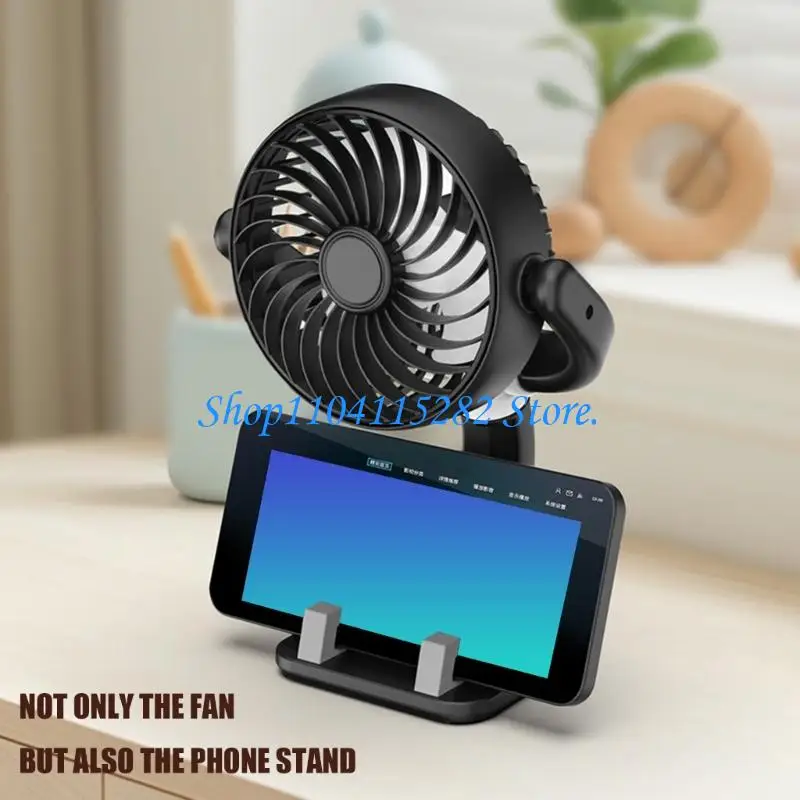  Small USB Car Fan with Built In Smartphone Mount Suitable for Driving Comfort