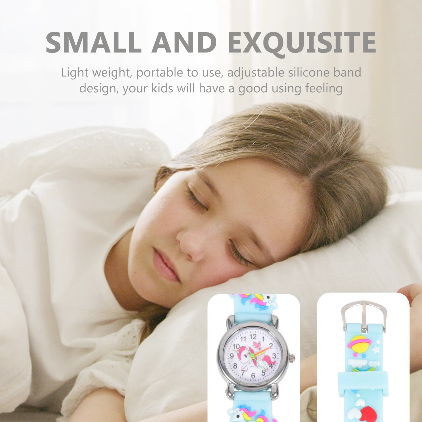 Reloj Unicornio Infantil Correa Silicona Ajustable Dibujo Animado Dial Para Niñas Niños Práctico Para Aprender Tiempo Portátil Diseño Encantador Regalo Cumpleaños Navidad Escuela