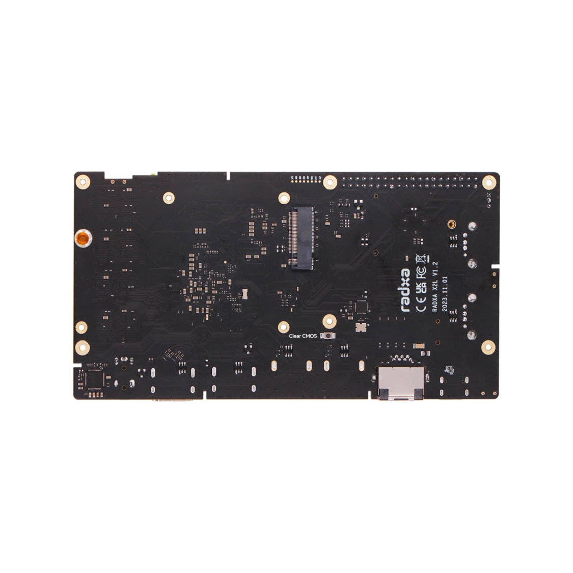 Radxa X2L Intel J4125 CPU 4-core SBC, GPU, HDMI dengan Output 4K, konektor kunci M.2 M dengan PCIe 2.0, komputer papan tunggal