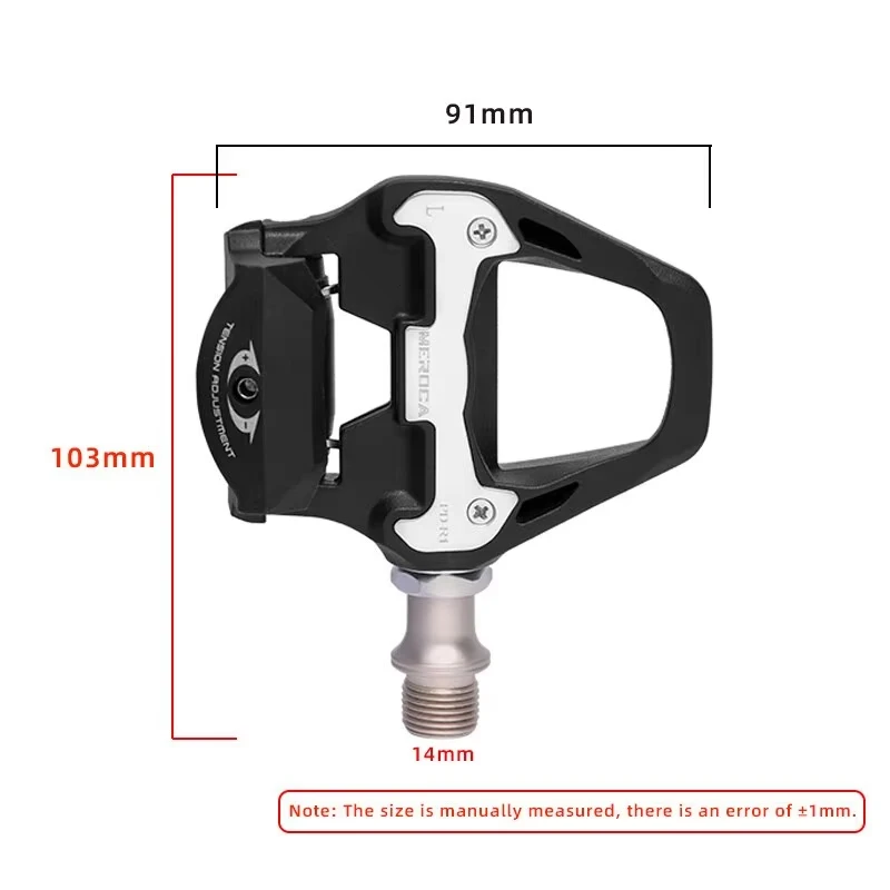 MEROCA Road Bike Pedal Nylon Bicycle Locking Pedals Bike Bearing Cleats Clipless Pedal For SPD SL System With Locking Plate