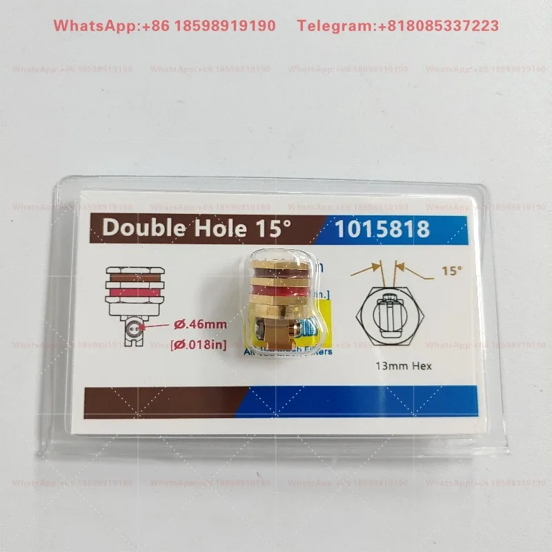 1015818 Dual Hole 15° Nozzle 1015816 1015824 Hot Melt Spray Gun Nozzle Spare Parts