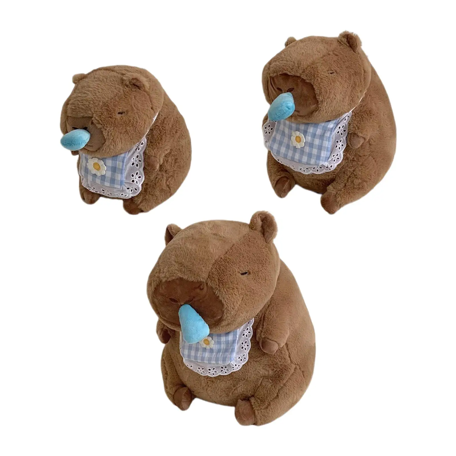 Cute Capybara Plush Toy Plush Animal Toy Doll Creative Cartoon Runny Nose Car Decorative Cuddle Plush Toy Adults Boys Girls