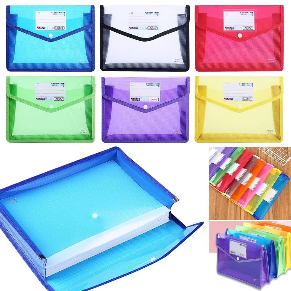 Hot Sale Waterproof PVC Bag Document Bag File Organizer Envelope Folder A5 File Folders