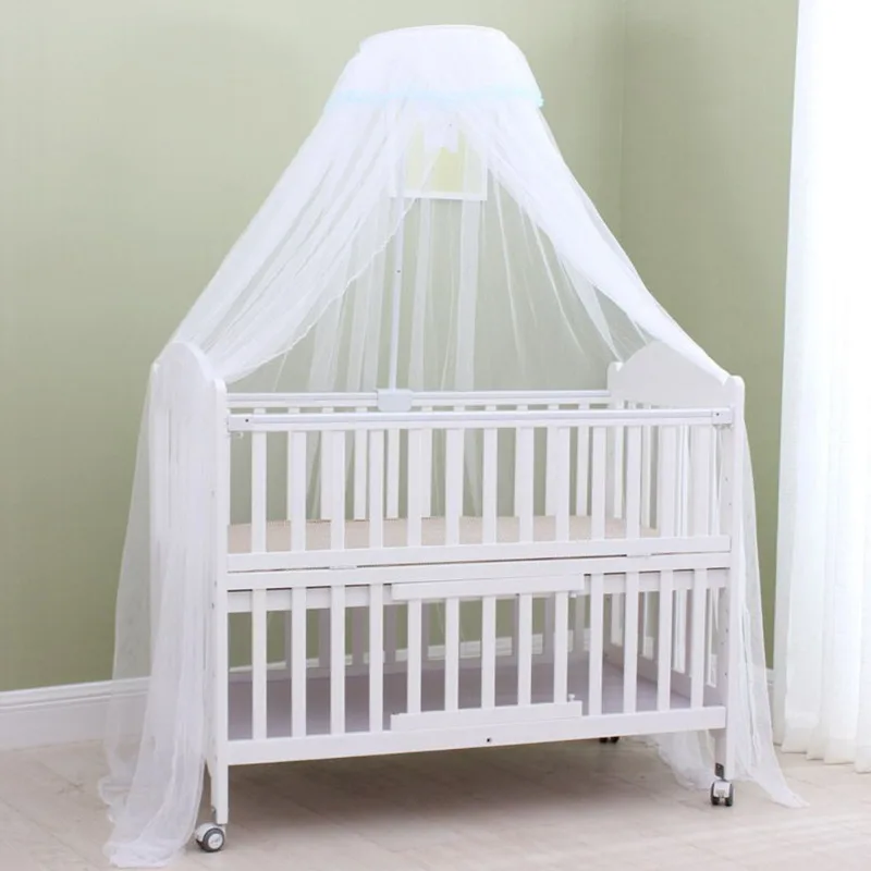 Cotton Princess Pink Blue White Children's Crib Crib Canopy Bed Curtain Hanging Mosquito Net Girl's Bed