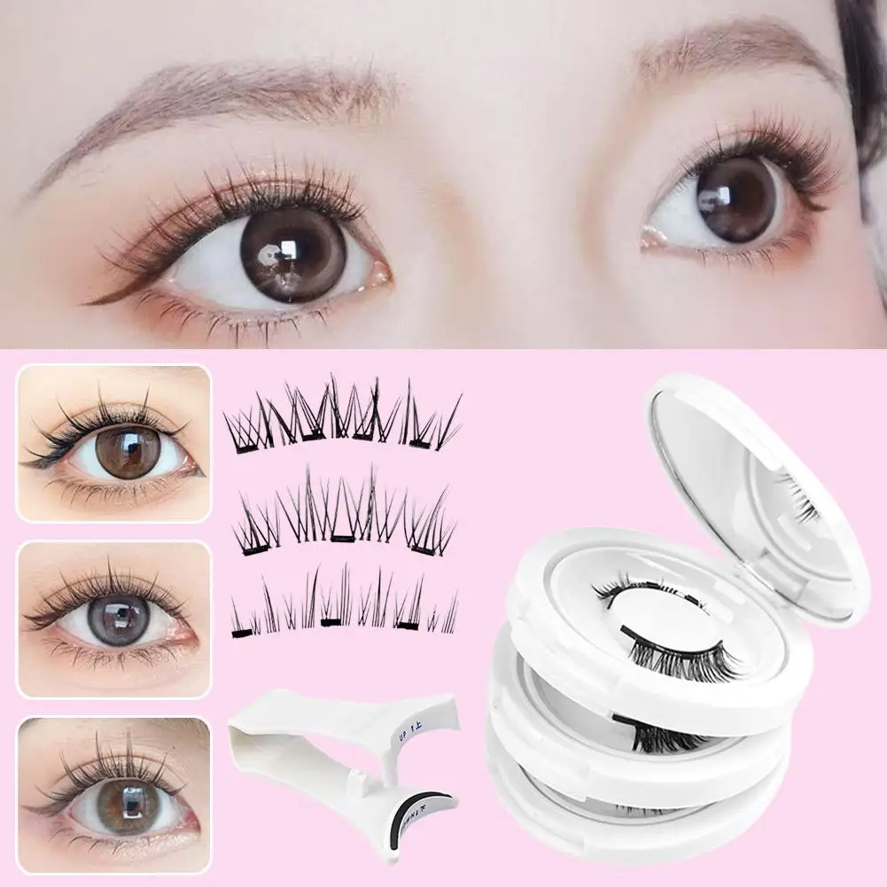 Nouveau Kit de faux cils magnétiques 3D, Extension de cils professionnelle en vison naturel réutilisable avec ensemble de pincettes
