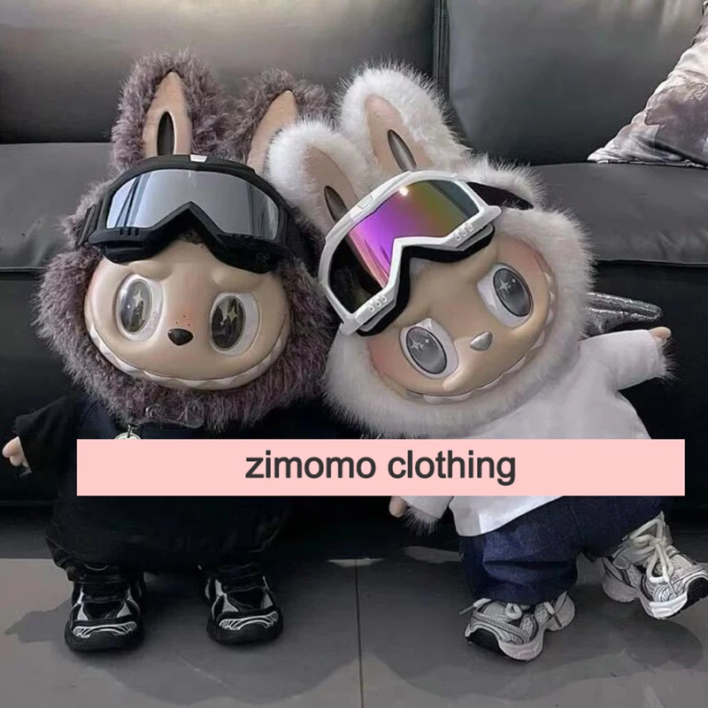 

58cm Angel Zimomo Exquisite Clothing Fashion T-Shirt Leather Pants Set Zimomo Goggles Sneakers
