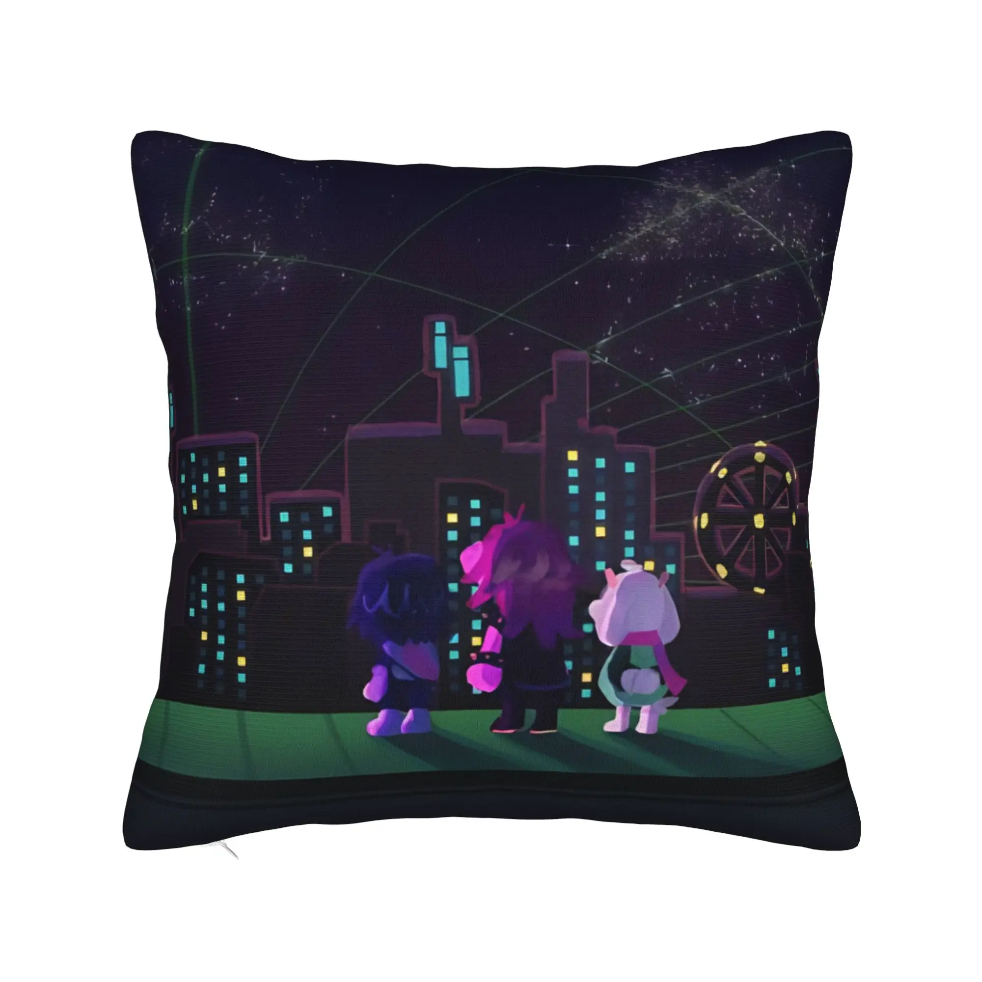 Deltarunes Kris Ralsei Susie Pillowcase Printed Cushion Cover Decor  Pillow Case Cover Home Zippered
