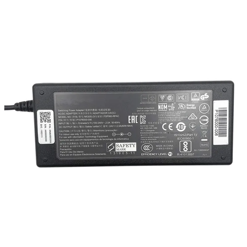 Genuine FSP060-RPBC 24V 2.5A 60W AC Adapter Charger for Zebra Printer GX420 GK420 ZD420 TLP2844 LP2844 Power Supply P1028888-003